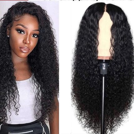 AA Hair Front Wig Womens Brazilian Human Long Curly Lace Wavy Hair Wigs US 2023