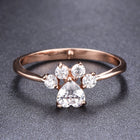Cute Cat-claw-shaped Rings Fashion Personality Rhinestone Ring Women's Jewelry