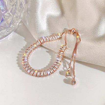 Rhinestone Bracelet Ins Fashion Shiny Adjustable Bracelet Women Jewelry