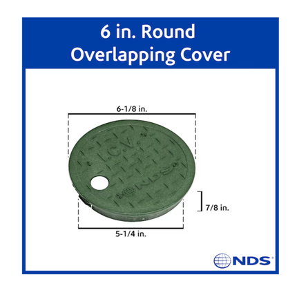 NDS 6-in W x 1-in H Round Valve Box