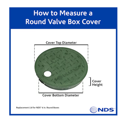 NDS 6-in W x 1-in H Round Valve Box
