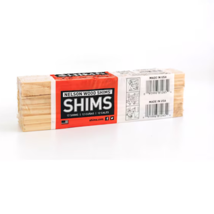 Nelson Wood Shims 0.3125-Inches x 1.375-Inches x 7.875-Inches 12 -Pack Pine Wood Shim