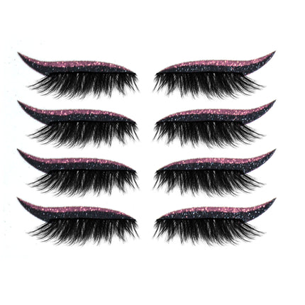 3D False Eyelashes With Magnetic 4 Pairs Of Glue-free Self-adhesive Eyelashes