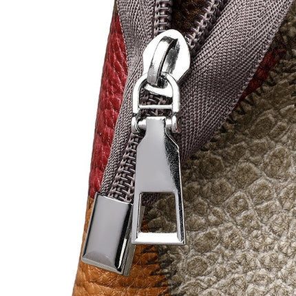 Retro Geometric Pattern Color-matching Shoulder Bag Fashion Large Capacity Stitching Handbag For Women Totes