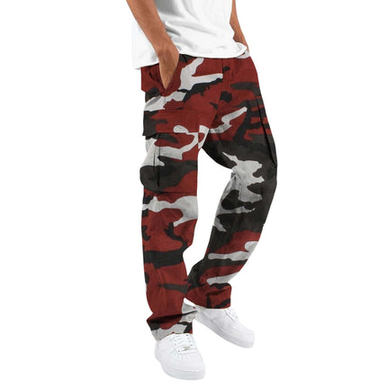 Fashion Camouflage Overalls Men's Printing Fashion Outdoor Overalls Straight Rope Overalls Men's ClothingMen's Pants Casual