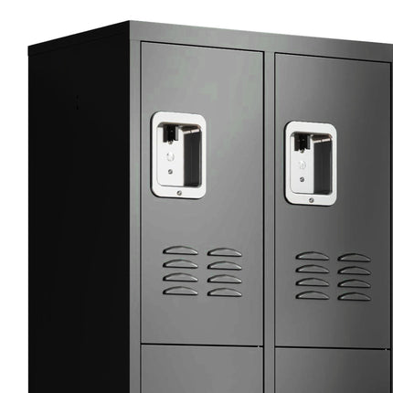 12 Door Metal Lockers With Lock For Employees,Storage Locker Cabinet For Home Gym Office School Garage,Easy Assembly,Black
