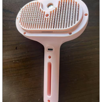 Pet Comb Self Cleaning Pets Hair Remover Brush For Dogs Grooming Tools Dematting Comb Built-in Mist Humidifier Pet Products