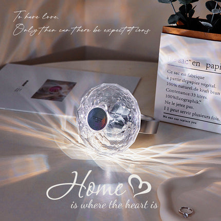 Diamond Ring Projector Lamp Decor Small Night Lamp Ambient Night Light Creative Dimmable Home Bedroom Decoration