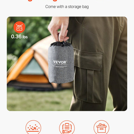 Inflatable Camping Pillow Portable Travel Pillow With Machine Washable Cover