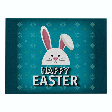 Home Cartoon Rabbit Kitchen Insulation Coaster Anti-scalding Cotton And Linen Western Placemat