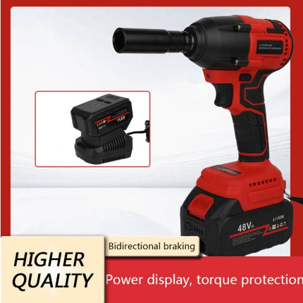 One Piece Portable 48V Cordless Impact Wrench, Cordless Drill Kit, Brushless Impact Wrench, Drill Kit With Batteries, Accessories And Toolkit For Car Tires, Electric Bikes, Garden Sheds