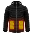 Men Heated Puffer Jacket Electric Heating Coat Insulated Hood Windbreaker 9Heat Zones