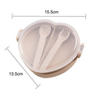 Wheat Straw Love Lunch Box Creative Children's Lunch Box
