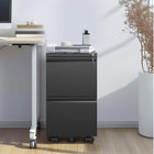 2 Drawer Metal  Mobile File Cabinet, Rolling File Cabinet With Lock For Hanging Legal Letter A4 Size,Fully Assembled Except Wheels