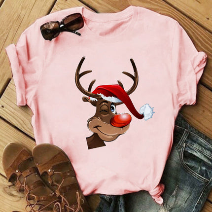 Christmas Print Ladies  Short Sleeve