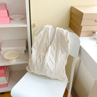 GWomen Shoulder Bags Portable Retro Hollow Knitted Woolen Yarn Bag Shoulder Tote Bag Solid Color Crochet Bag Large Capacity Shopping Tote Bags