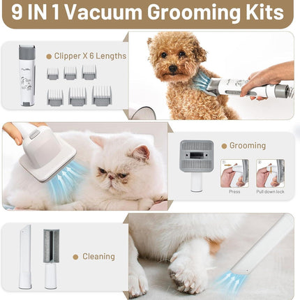 Dog Grooming Kit Pet Hair Cleaning Low Noise Vacuum Cleaner And Various Tools