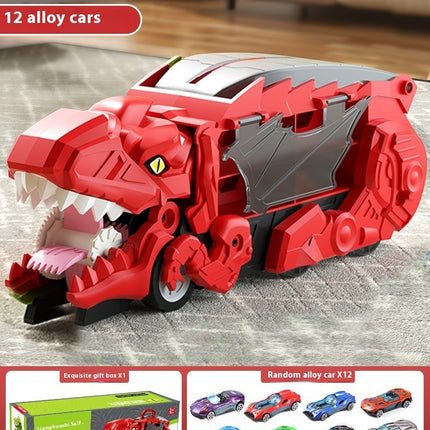 Dinosaur Swallowing Car Attack Tyrannosaurus Rex Deformation Toy