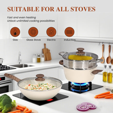 17-piece Non-stick Cookware Set, Cooking Set