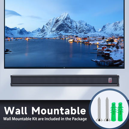 31.5in Soundbar For TV & 3D Surround Sound Bar For TV With Subwoofer & Wall Mountable