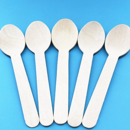 50pcs Disposable Wooden Spoons