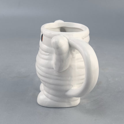 Halloween Mummy Ghost Shape Ceramic Mug