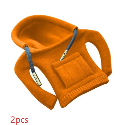 Universal Gear Knob Cover Hoodies Handle Cover Gear Grip Handle Knob Creativity Sweatshirt Nonslip Car Decoration