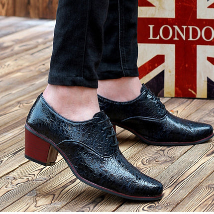 British Fashion Shoe Men Have Raised Pointy Tips
