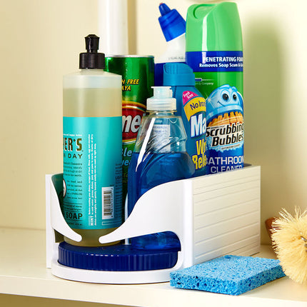 Double Roller Rotating Storage Box Bathroom Multi-function Rack Roto Caddy Swivel Organizer Kitchen Racks