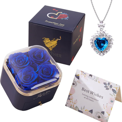 Valentines Day Rose Flower Drawer Jewelry Box Earrings Ring Necklace Storage Valentine's Day Gift Box Romantic Jewelry Packaging Box