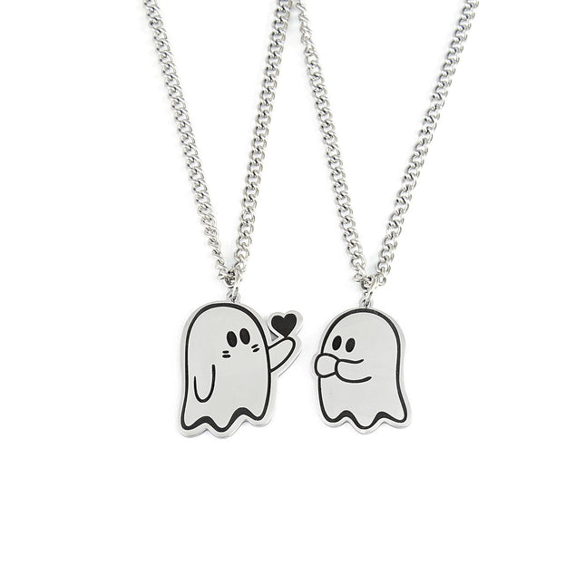 Halloween Cute Love Ghost Necklace Couple Pendant Necklace Men Women Accessories