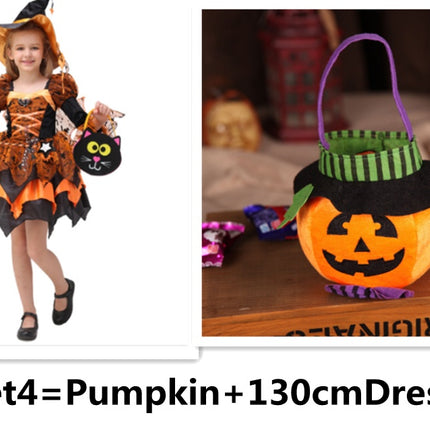 Halloween Children Costume Cosplay Witch Princess Dress