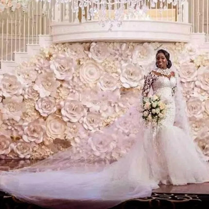 Long Sleeves Mermaid  White Wedding Dress