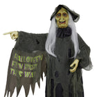 6ft Eye Red Light Vibration Witch Sound Voice Control, Standing Guiding Witch, Battery Model - Batteries Not Included, Halloween Standing Decoration
