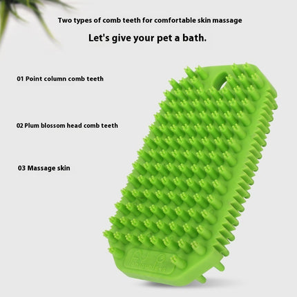 Pet Bath Massage Comb Mo Hair Removal Brush Wet And Dry Dual Use