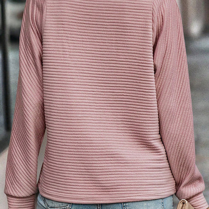 Zipper Stand Collar Pullover Sweatshirt Fashion Solid Striped Long Sleeve Top Spring And Autumn Women's Clothing