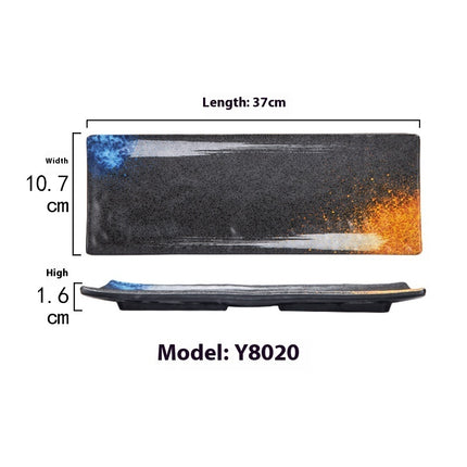 Rectangular Plate Creative Retro Hotpot Restaurant Tableware