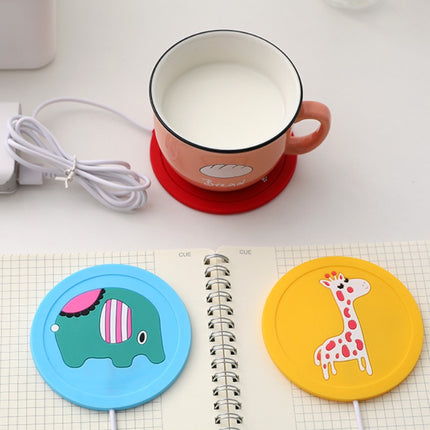 Cartoon Insulation Heating USB Heating Soft Rubber Coaster