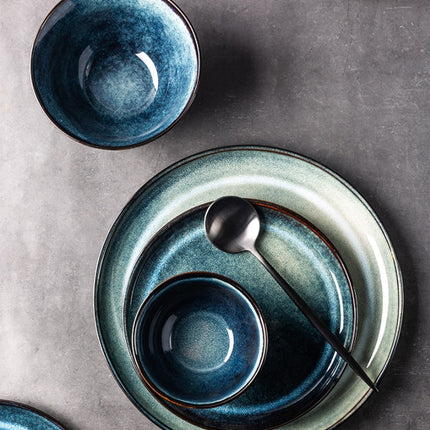 Lototo Japanese Tableware Set Ceramic Bowl Plate