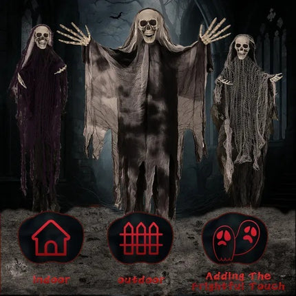 3 Pack Hanging Halloween Skeleton Ghosts Decorations