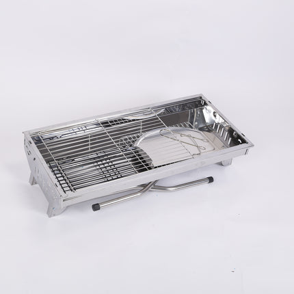 1Pc Foldable BBQ Grill Portable Charcoal Barbeque Grill Stainless Steel BBQ Grill For Picnic Camping Yard Cooking Fedex Shipping