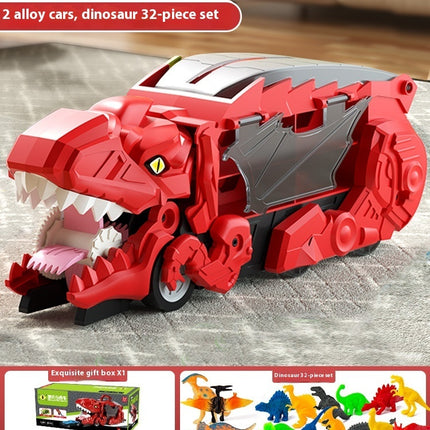 Dinosaur Swallowing Car Attack Tyrannosaurus Rex Deformation Toy