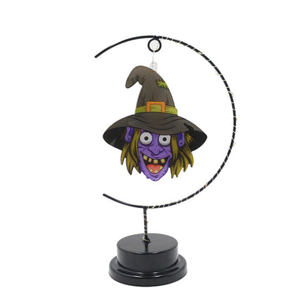 Led Halloween Wrought Iron Witch Modeling Lamp Atmosphere Decorative Lamp