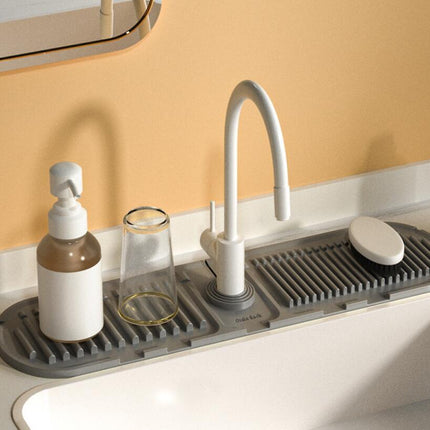 Heightened Slope Faucet Water Draining Pad