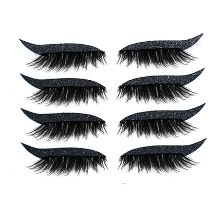 3D False Eyelashes With Magnetic 4 Pairs Of Glue-free Self-adhesive Eyelashes