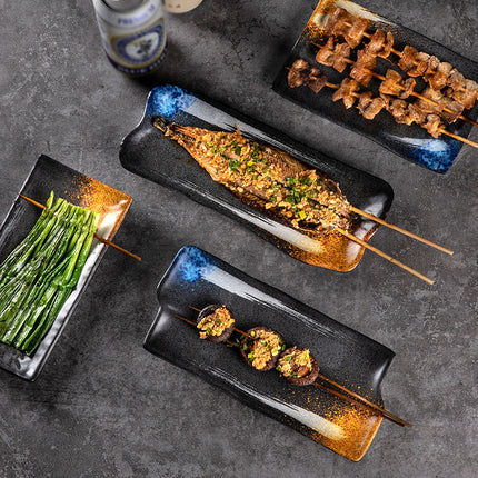 Rectangular Plate Creative Retro Hotpot Restaurant Tableware