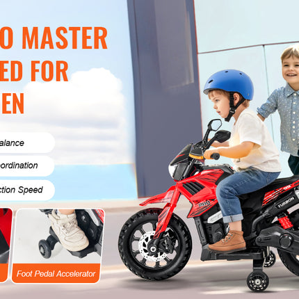 Kids Ride on Motorcycle 6V Electric Motorbike with LED for Kids Aged 3+