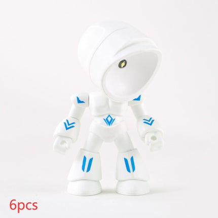 Cute LED Hero Table Lamp Mini Portable Cool Mecha Cute Robot Night Light Bedroom Home Decoration Kids Boys Gifts