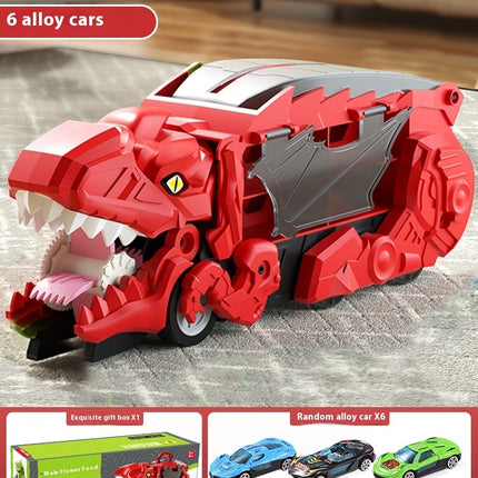 Dinosaur Swallowing Car Attack Tyrannosaurus Rex Deformation Toy