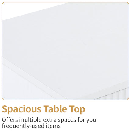 White P2 Density Board, Corrugated Surface, Five Layers And Six Drawers, Chest Of Drawers